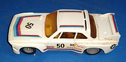 Slotcars66 BMW 3.0 CSL  10th scale slot car by Jouef white #50 